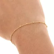 Catena Gourmette con perline mm.2 Gold filled x cm.50