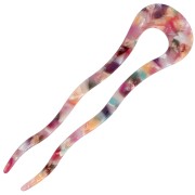 Piastra per capelli in acetato 116x32 mm - Rosa tartaruga - Multicolore x1