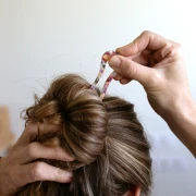 Piastra per capelli in acetato 116x32 mm - Rosa tartaruga - Multicolore x1