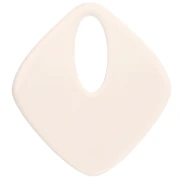 Pendente in acetato opaco a forma di diamante 28x25 mm - Avorio x1