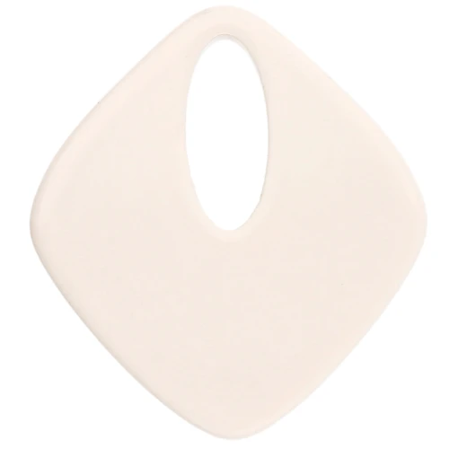 Pendente in acetato opaco a forma di diamante 28x25 mm - Avorio x1