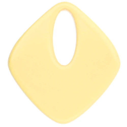 Ciondolo in acetato opaco a forma di diamante 28x25 mm - Vaniglia x1
