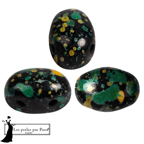 Perle di vetro Samos® by Puca® 5x7 mm - Verde smalto x10g