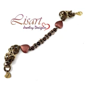 Perle di vetro Samos® by Puca® 5x7 mm - Smalto viola e rosa x10g