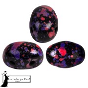 Perle di vetro Samos® by Puca® 5x7 mm - Smalto viola e rosso x10g