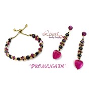 Perle di vetro Samos® by Puca® 5x7 mm - Smalto viola e rosso x10g