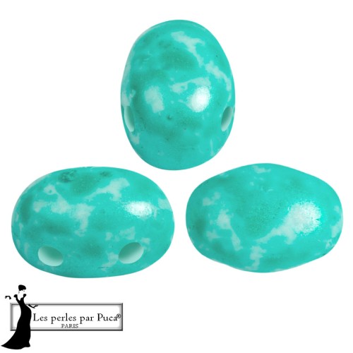 Perline di vetro Samos® by Puca® 5x7 mm - Mishmash Emerald x10g
