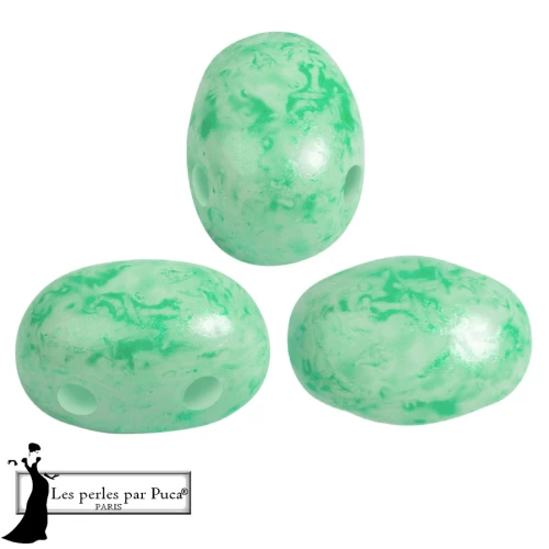 Perline di vetro Samos® by Puca® 5x7 mm - Mishmash Green x10g