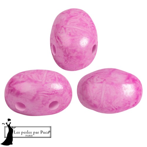 Perline di vetro Samos® by Puca® 5x7 mm - Pink Mishmash x10g