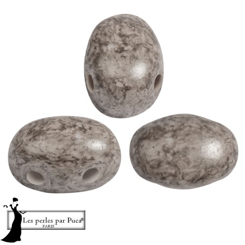 Perline di vetro Samos® by Puca® 5x7 mm - Mishmash Taupe x10g