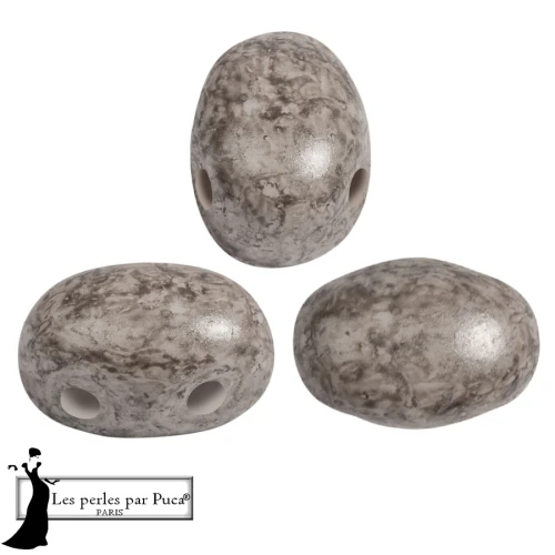 Perline di vetro Samos® by Puca® 5x7 mm - Mishmash Taupe x10g