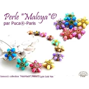 Perle di vetro Samos® by Puca® 5x7 mm - Mishmash Topaz x10g