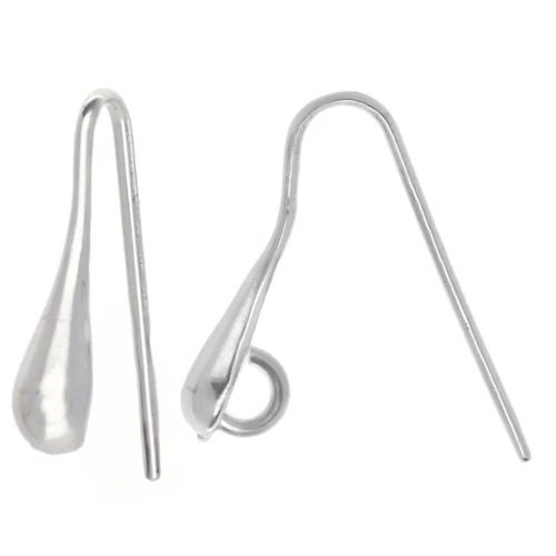 Ganci per orecchie a goccia 17 mm - Argento 925 x2