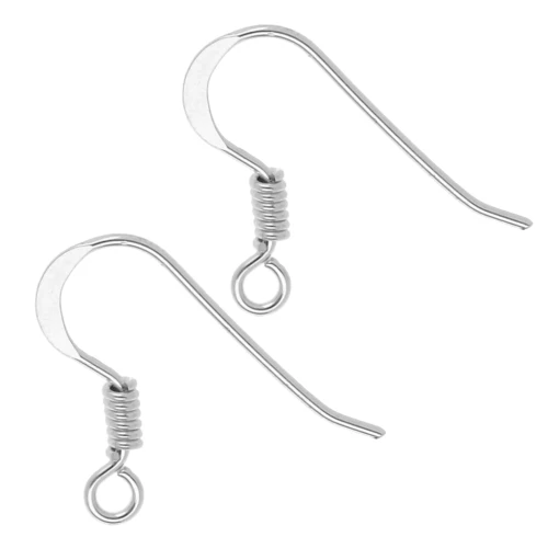 Ganci per orecchie 17 mm Argento 925 x2