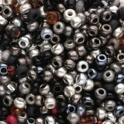 Perla Preciosa 8/0 da 3 mm - Mix argento metallizzato x 20 g