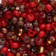 Perla Preciosa 6/0 da 4 mm - Mix multicolore rosso x 20 g