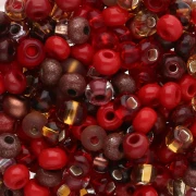 Perla Preciosa 6/0 da 4 mm - Mix multicolore rosso x 20 g