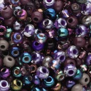 Perla Preciosa 6/0 4 mm - Mix viola metallizzato x 20 g