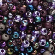 Perla Preciosa 6/0 4 mm - Mix viola metallizzato x 20 g