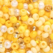 Perla Preciosa 6/0 4 mm - Mix multicolore giallo x 20 g