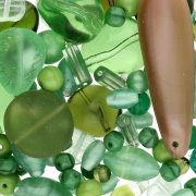 Assortimento di perle di Boemia - Mix Verde x50g