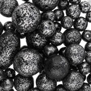 Assortimento di perle di Boemia - Mix argento metallizzato x50g