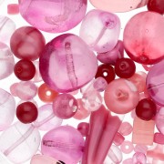 Assortimento di perle di Boemia - Mix Pink x50g