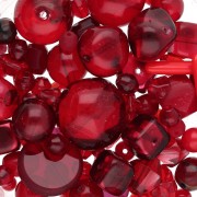 Assortimento di perle di Boemia - Mix Red x50g