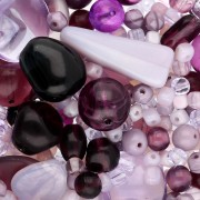 Assortimento di perle di Boemia - Mix Violet x50g