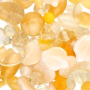 Assortimento di perle di Boemia - Mix Giallo x50g