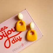 I miei gioielli fai da te - Kit di orecchini a trapezio - Versione arancione