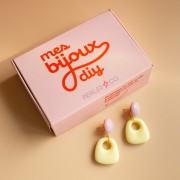 I miei gioielli fai da te - Kit di orecchini pendenti a forma di trapezio - Versione gialla