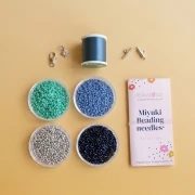 I miei gioielli fai da te - Kit braccialetto Miyuki con tecnica peyote - Blu - Argento