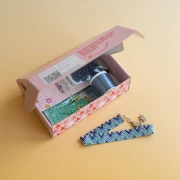 I miei gioielli fai da te - Kit braccialetto Miyuki con tecnica peyote - Blu - Argento