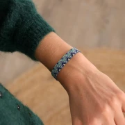 I miei gioielli fai da te - Kit braccialetto Miyuki con tecnica peyote - Blu - Argento