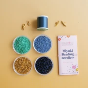 I miei gioielli fai da te - Kit braccialetto Miyuki in tecnica peyote - Blu - Dorato