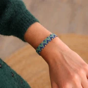 I miei gioielli fai da te - Kit braccialetto Miyuki in tecnica peyote - Blu - Dorato