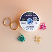 I miei gioielli fai da te - Kit di creoli floreali con biconi di perle