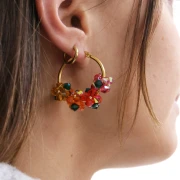 I miei gioielli fai-da-te - Versione arancione del kit di perle che girano a fiore creolo