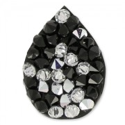 Crystal Rocks Goccia PureCrystal 343913 20x15 mm Jet/Crystal CAL x1
