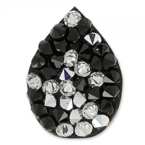 Crystal Rocks Goccia PureCrystal 343913 20x15 mm Jet/Crystal CAL x1