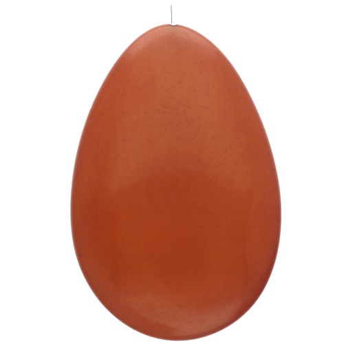 Perla a goccia semiperforata in resina 50x33 mm - Terracotta x1