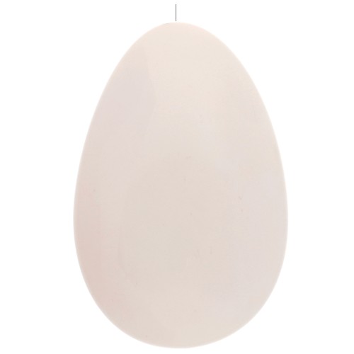 Perla semiperforata in resina 50x33 mm - Ecrù x1