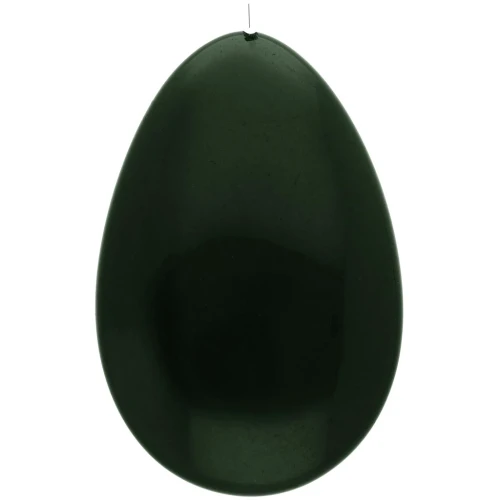 Perla semiperforata in resina 50x33 mm - Verde scuro x1