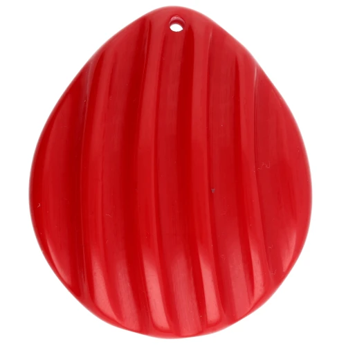 Pendente a conchiglia 44x37 mm in resina - Rosso x1