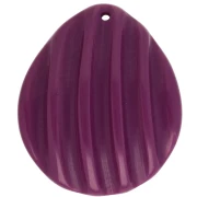 Pendente a conchiglia 44x37 mm in resina - Plum x1