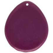Pendente a conchiglia 44x37 mm in resina - Plum x1