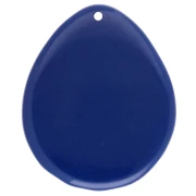 Pendente a conchiglia 44x37 mm in resina - Blu scuro x1