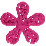 Pendente a forma di fiore in rafia da 31 mm - Fuschia x1