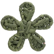 Pendente a fiore in rafia da 31 mm - Khaki x1